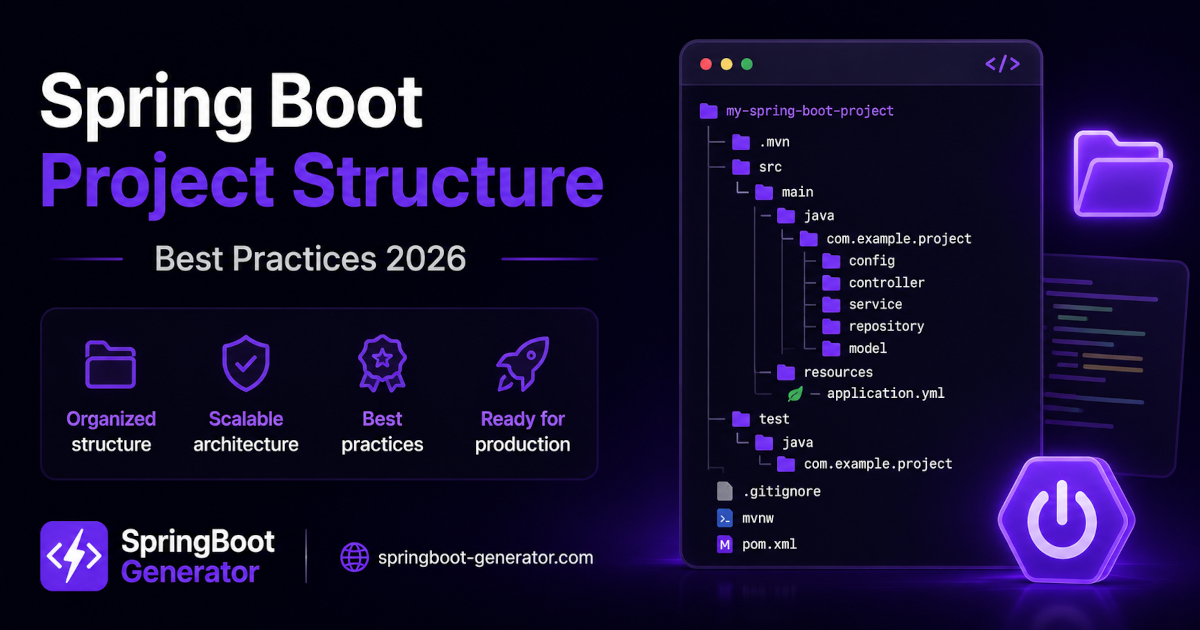 Spring Boot Project Structure Best Practices (2026) - SpringBoot Generator